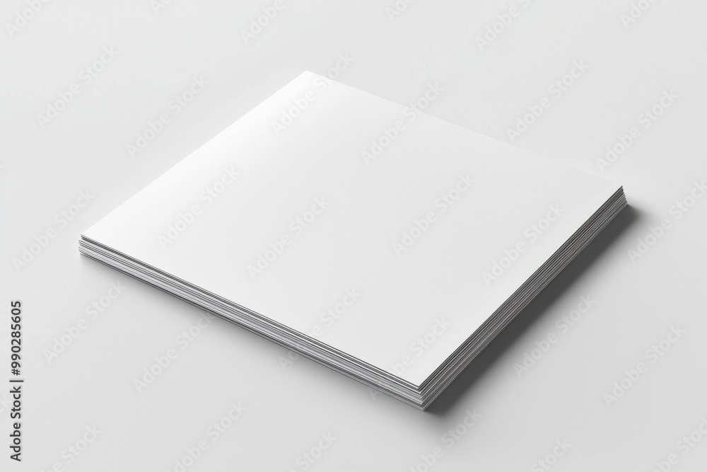 Paper A4 Mockup on White Background created with Generative AI Paper A4 Mockup on White Background created with Generative AI