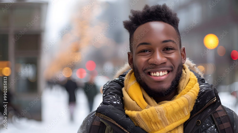 Young african american man smiling happy standing at the city Young african american man smiling happy standing at the city