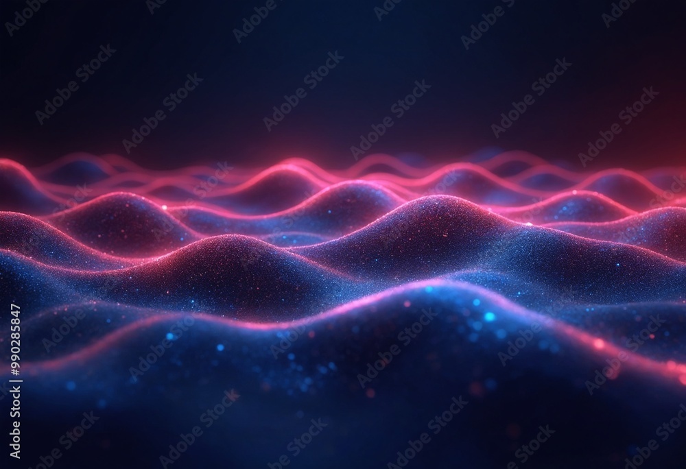 Abstract background, liquid metal waves with neon colors lights, interesting dark metallic texture Abstract background, liquid metal waves with neon colors lights, interesting dark metallic texture