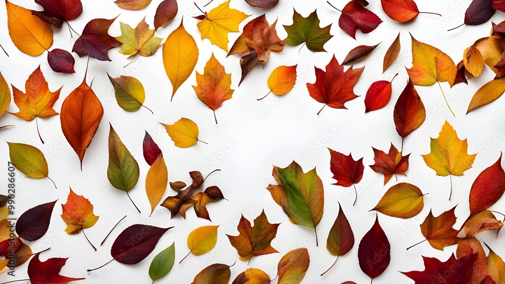 Fototapeta premium multicolored fallen leaf