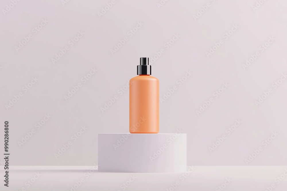Detailed 3D Graphic of a Unique Cosmetic Label Design for Packaging on White Mockup Detailed 3D Graphic of a Unique Cosmetic Label Design for Packaging on White Mockup