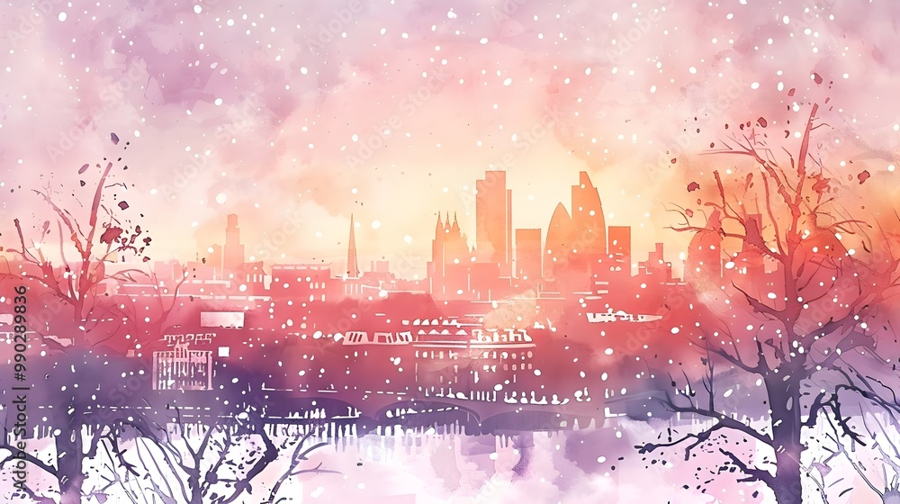 Obraz premium abstract city skyline