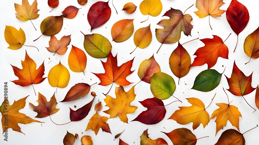 Fototapeta premium multicolored fallen leaf