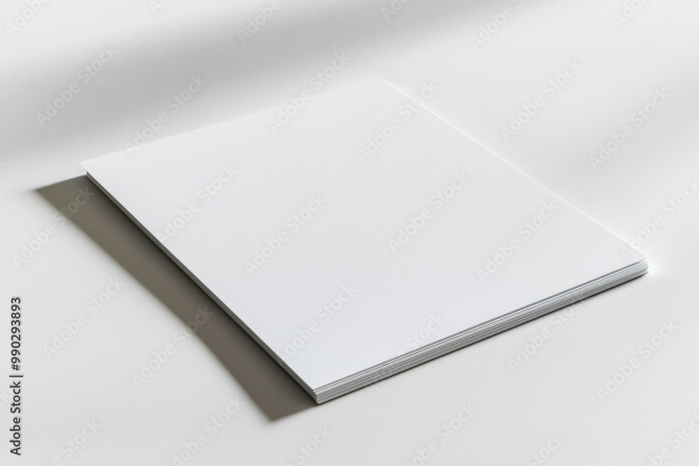 Paper A4 Mockup on White Background created with Generative AI Paper A4 Mockup on White Background created with Generative AI