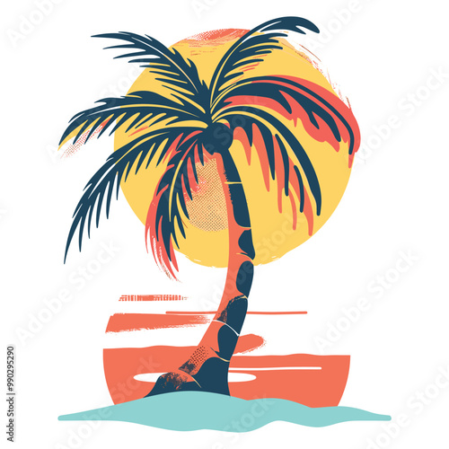 Summer beach t shirt vector, Summer slogan with beach illustration, Summer, Aloha surf typography for t-shirt print , beach vector print
