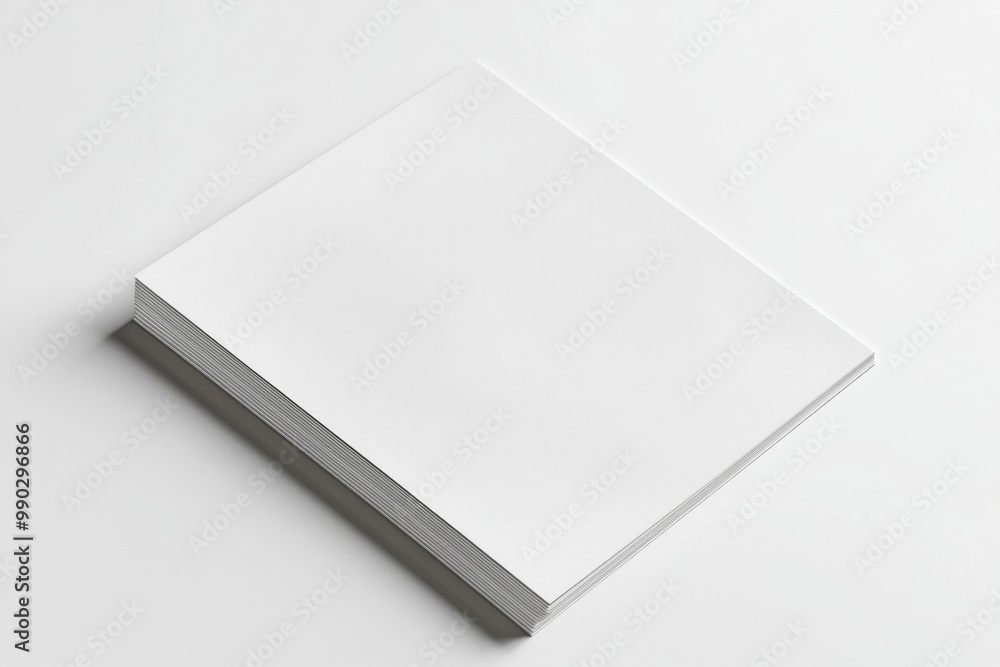 Paper A4 Mockup on White Background created with Generative AI Paper A4 Mockup on White Background created with Generative AI