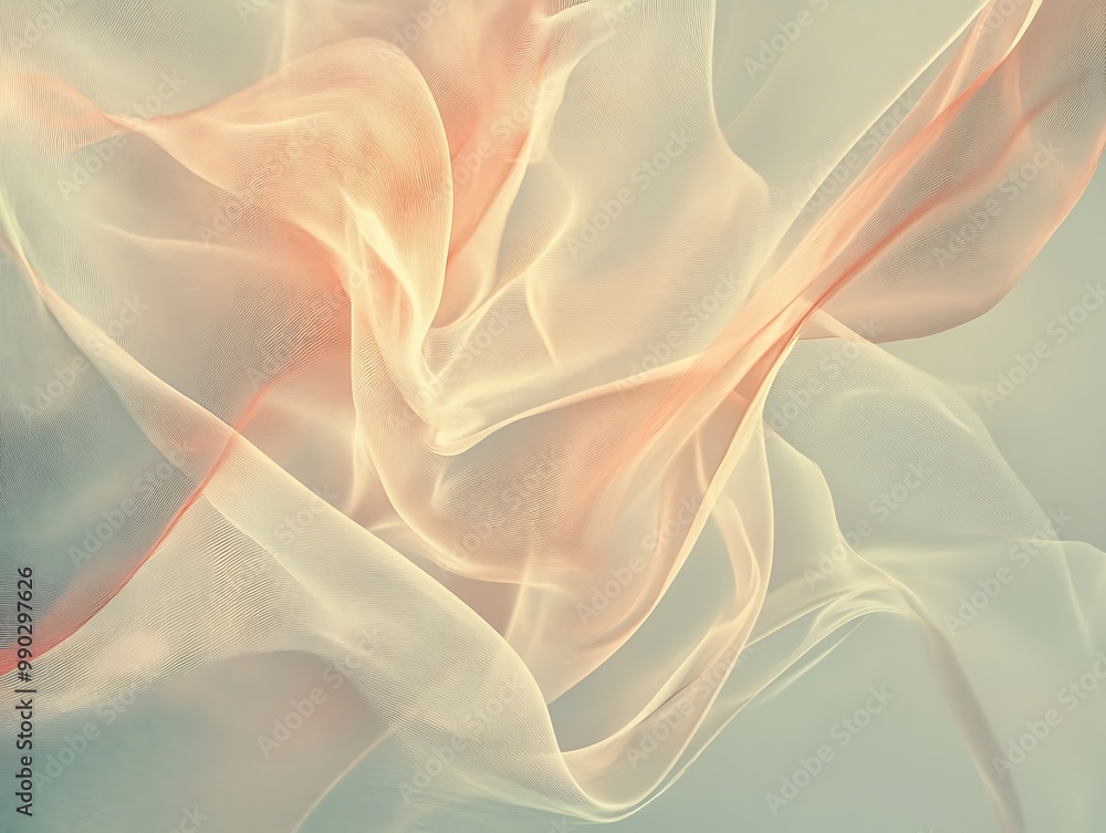 Abstract Background with Flowing Fabric in Beige and Peach Tones Abstract Background with Flowing Fabric in Beige and Peach Tones