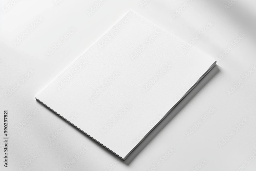 Paper A4 Mockup on White Background created with Generative AI Paper A4 Mockup on White Background created with Generative AI
