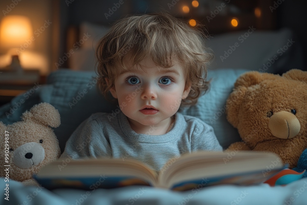 Child Reading a Bedtime Story Child Reading a Bedtime Story