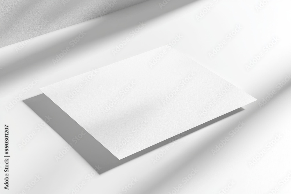 Paper A4 Mockup on White Background created with Generative AI Paper A4 Mockup on White Background created with Generative AI