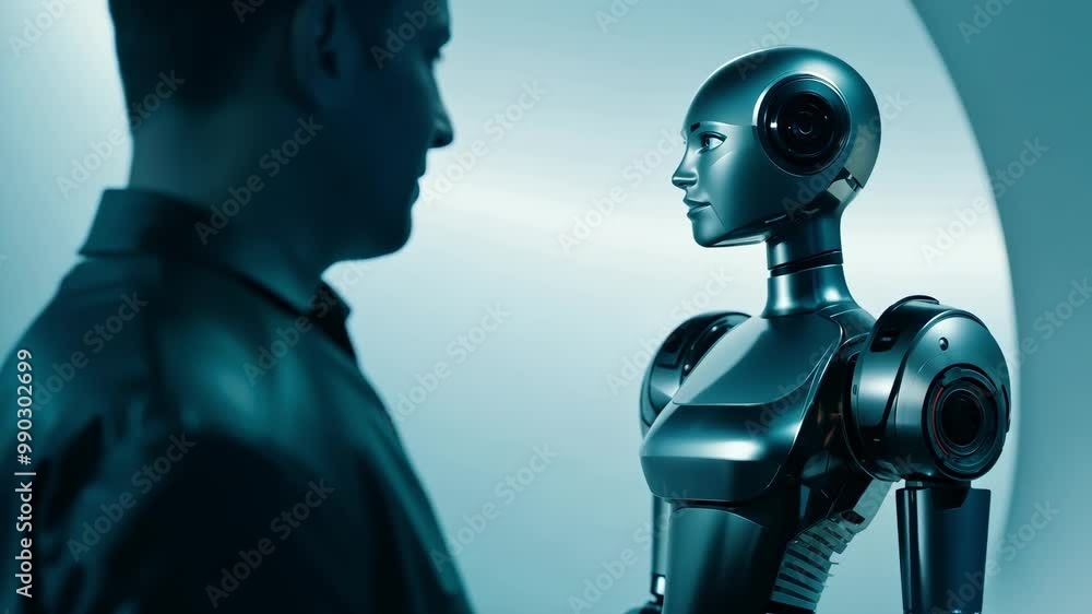 Human and robot interaction in futuristic setting Human and robot interaction in futuristic setting