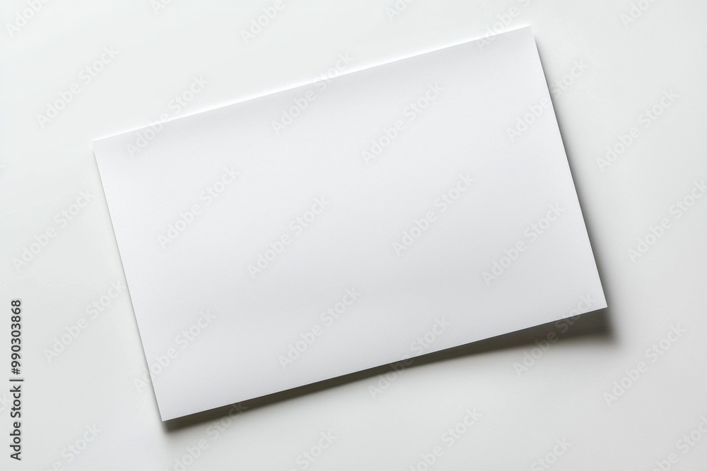 Paper A4 Mockup on White Background created with Generative AI Paper A4 Mockup on White Background created with Generative AI