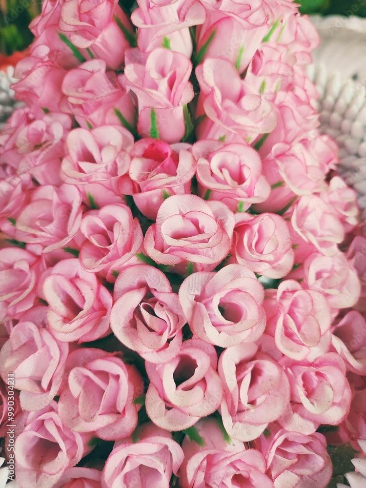 Beautiful of red pink artificial flowers Beautiful of red pink artificial flowers