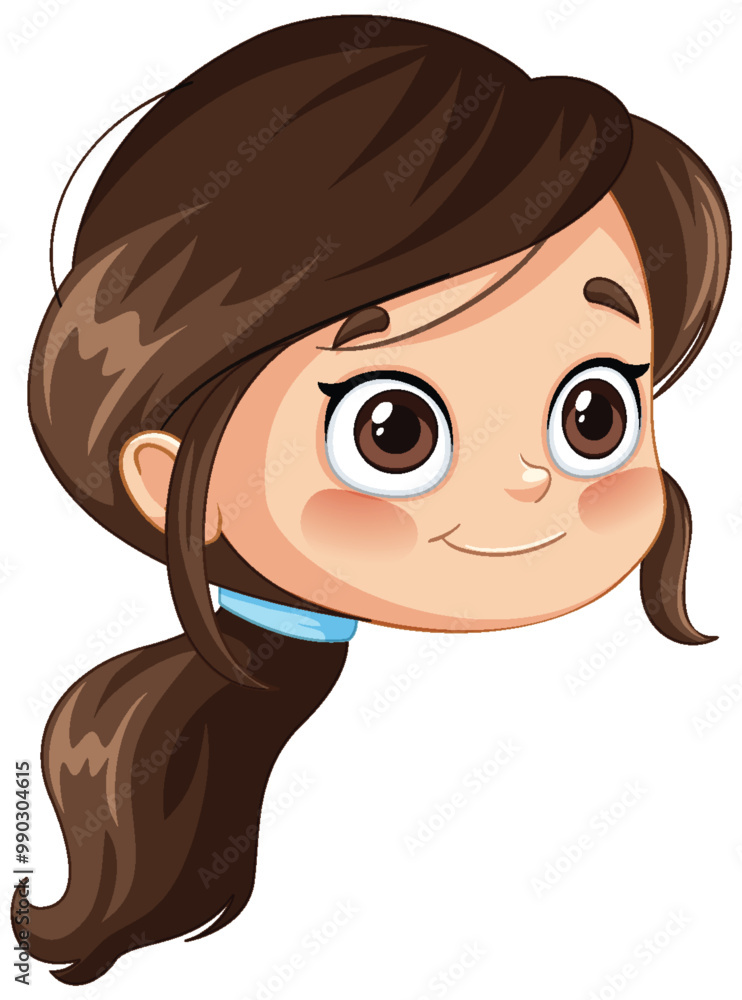 Smiling Girl with Brown Hair Smiling Girl with Brown Hair