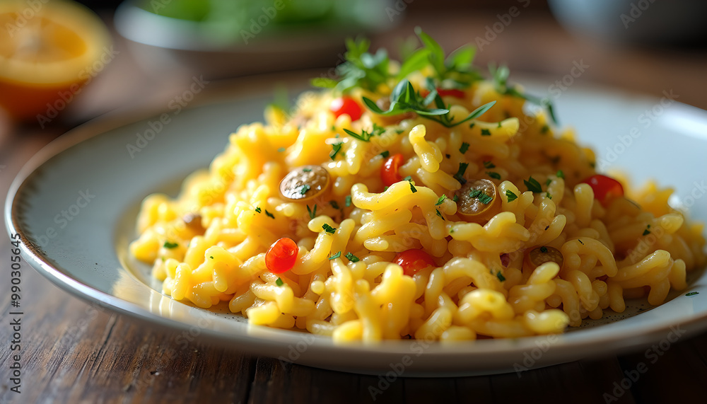 Saffron-Infused Risotto with Vegetables Saffron-Infused Risotto with Vegetables