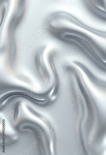 Close up texture of liquid shiny metal in silver gray color with highlights and shimmers. Liquid metallic texture