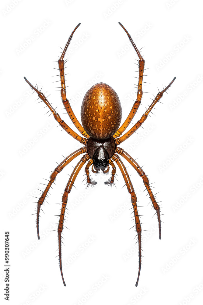 Obraz premium Detailed close-up of a spider showcasing its unique features and colors, perfect for educational and creative projects.