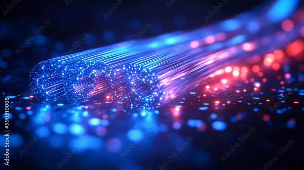 futuristic high-tech submarine fiber optic cable displayed in vibrant detail, symbolizing global connectivity, technological advancements, and the seamless transmission of information across vast ocea futuristic high-tech submarine fiber optic cable displayed in vibrant detail, symbolizing global connectivity, technological advancements, and the seamless transmission of information across vast ocea