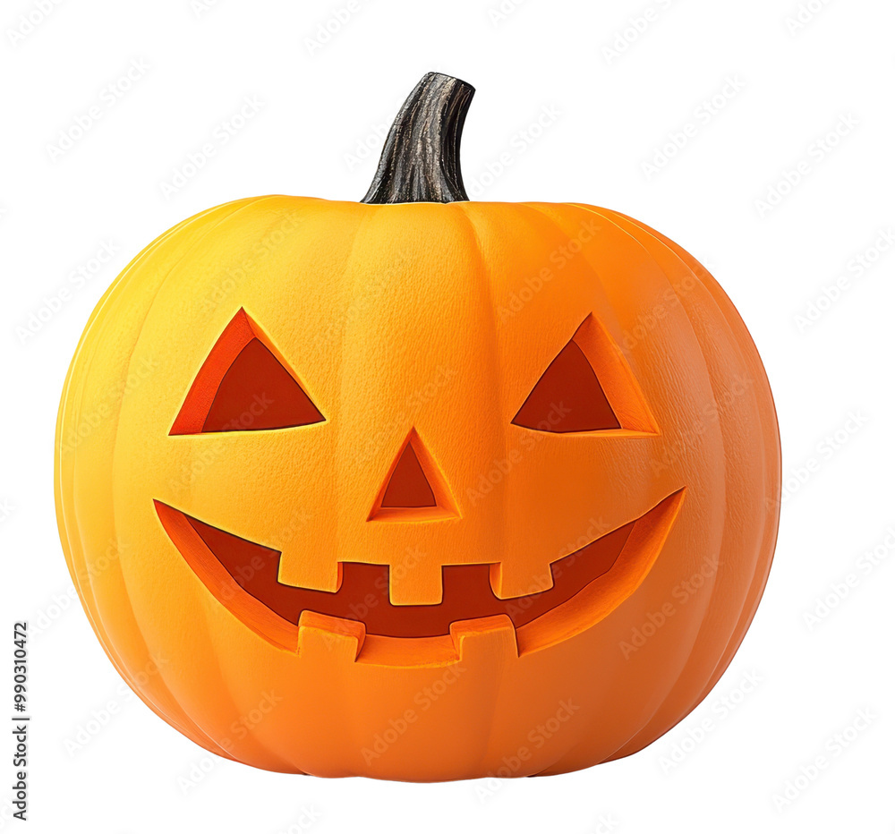 A cheerful, carved pumpkin with a smiling face, perfect for Halloween festivities and autumn decoration. A cheerful, carved pumpkin with a smiling face, perfect for Halloween festivities and autumn decoration.