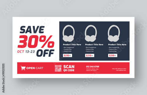 Supermarket store product sale catalog multipurpose promotion web banner ads design for social media or billboard banner template