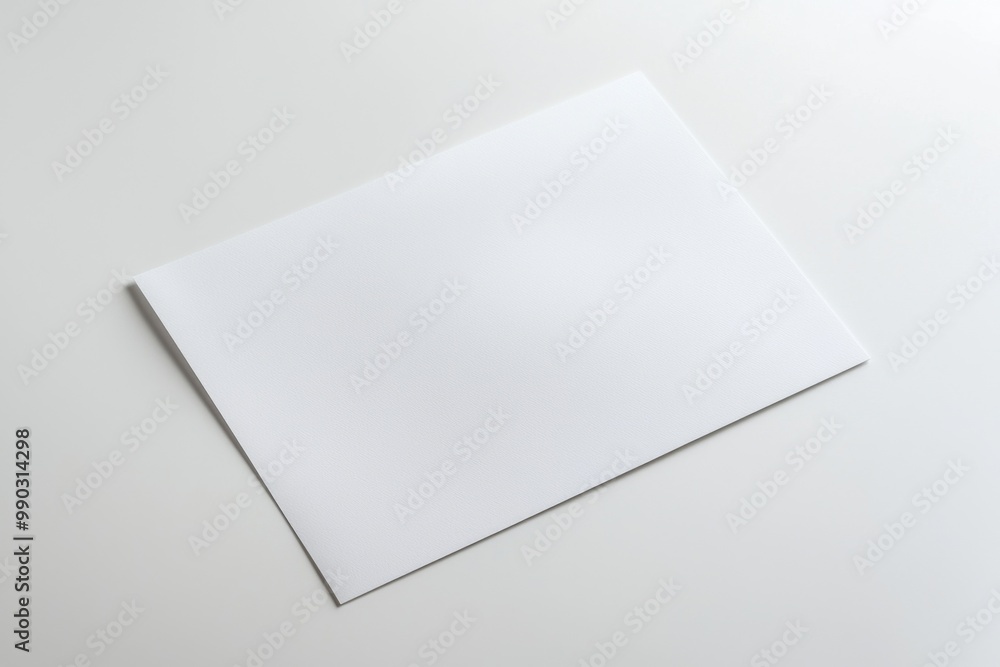 Paper A4 Mockup on White Background created with Generative AI Paper A4 Mockup on White Background created with Generative AI