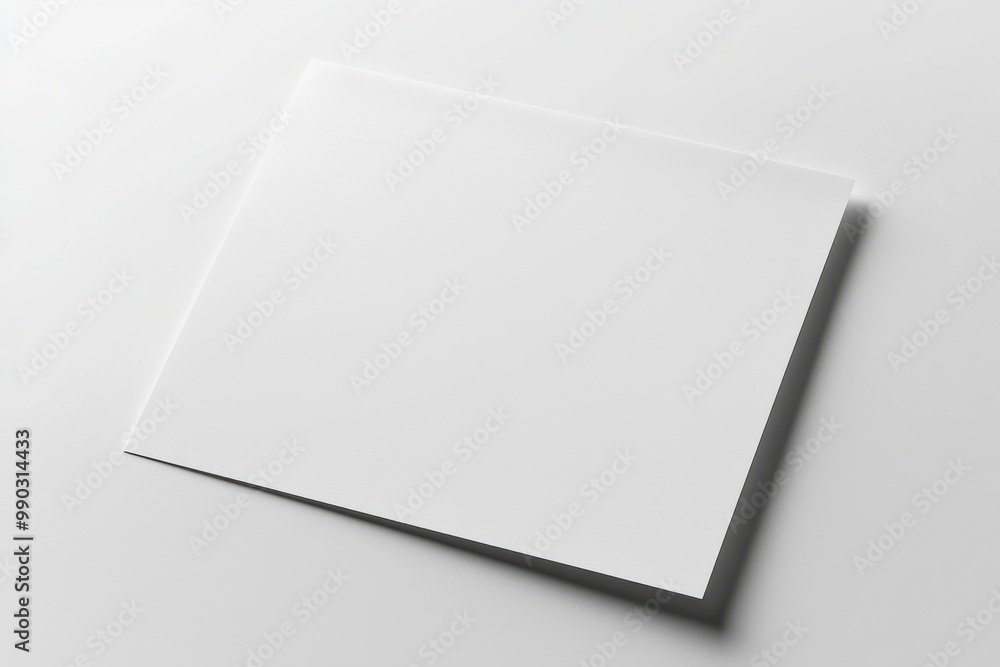 Paper A4 Mockup on White Background created with Generative AI Paper A4 Mockup on White Background created with Generative AI