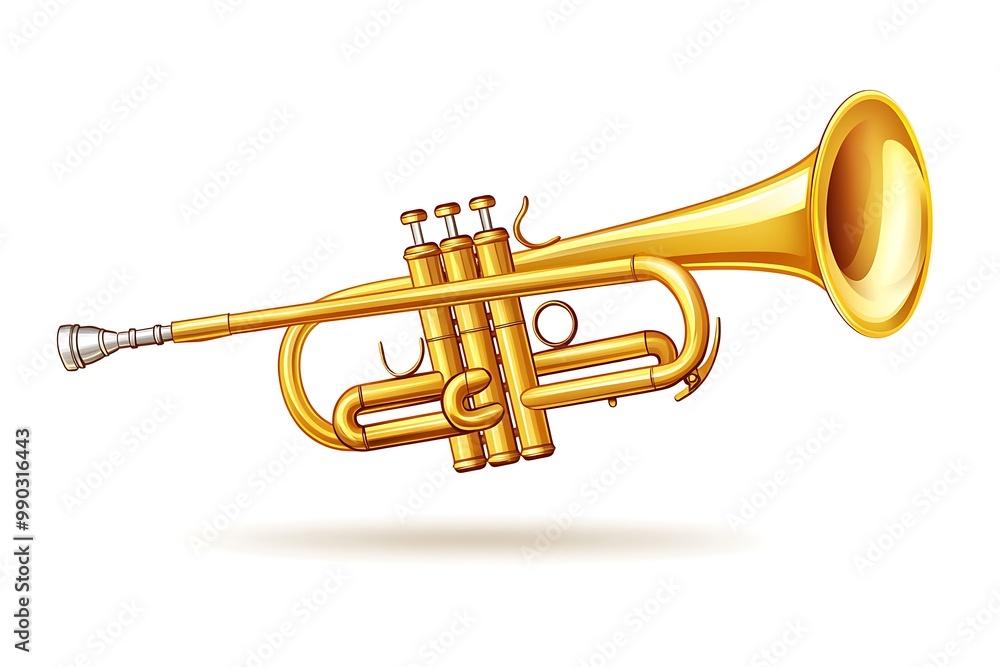 Fototapeta premium Double French Horn isolated