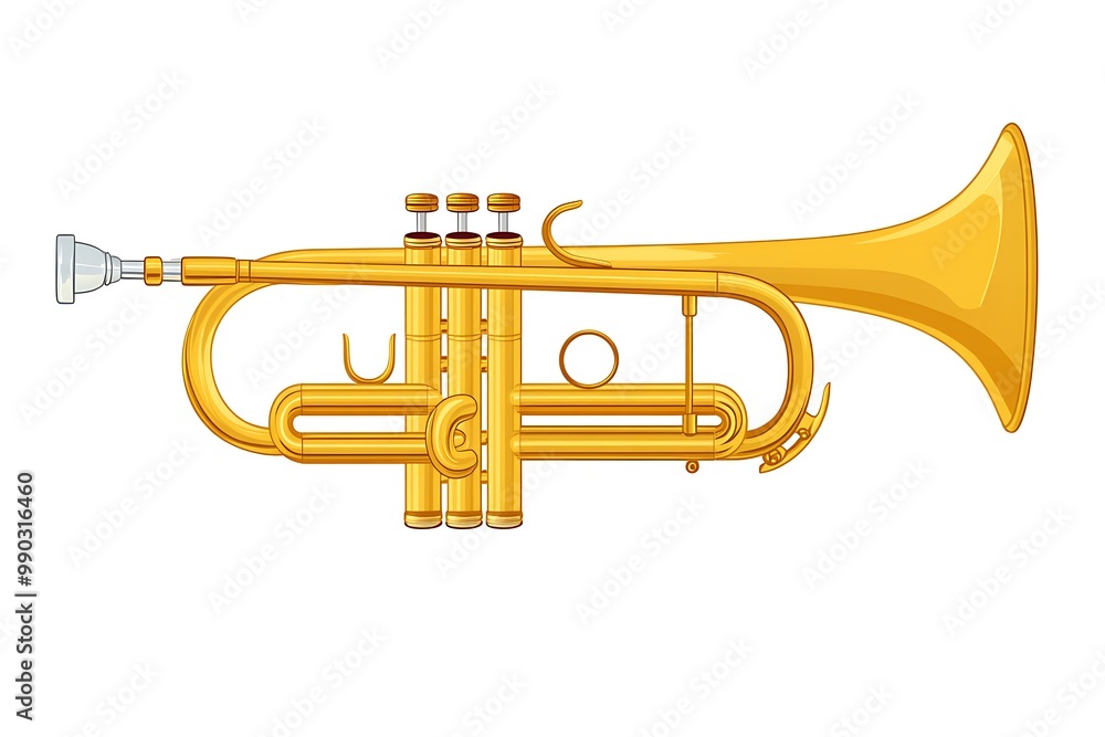 Fototapeta premium Double French Horn isolated