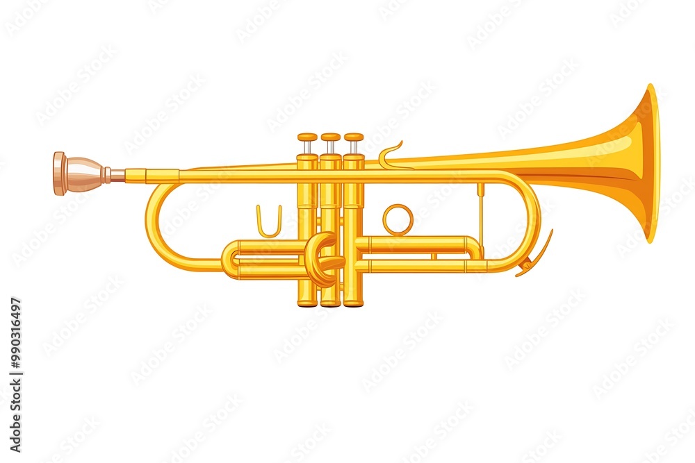 Fototapeta premium Double French Horn isolated