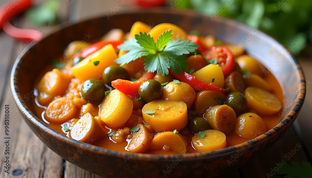 Vibrant Mixed Vegetable Curry in Rich Sauce Vibrant Mixed Vegetable Curry in Rich Sauce