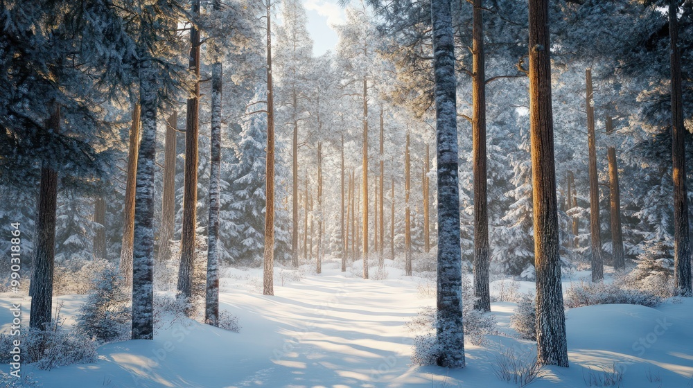 winter forest in the snow winter forest in the snow