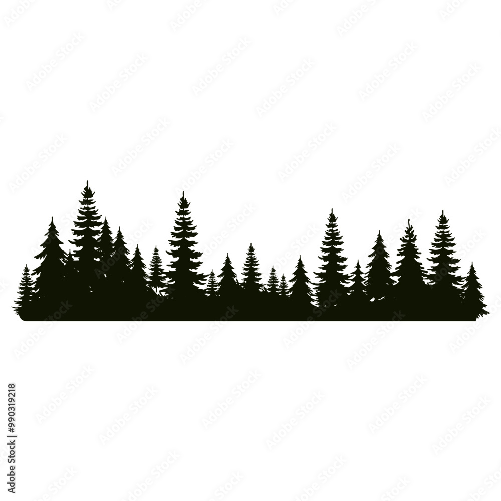 Obraz premium Pine Tree Silhouette