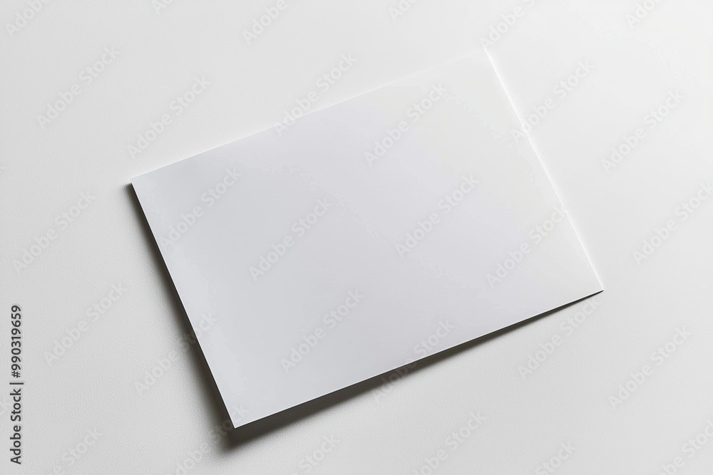 Paper A4 Mockup on White Background created with Generative AI Paper A4 Mockup on White Background created with Generative AI
