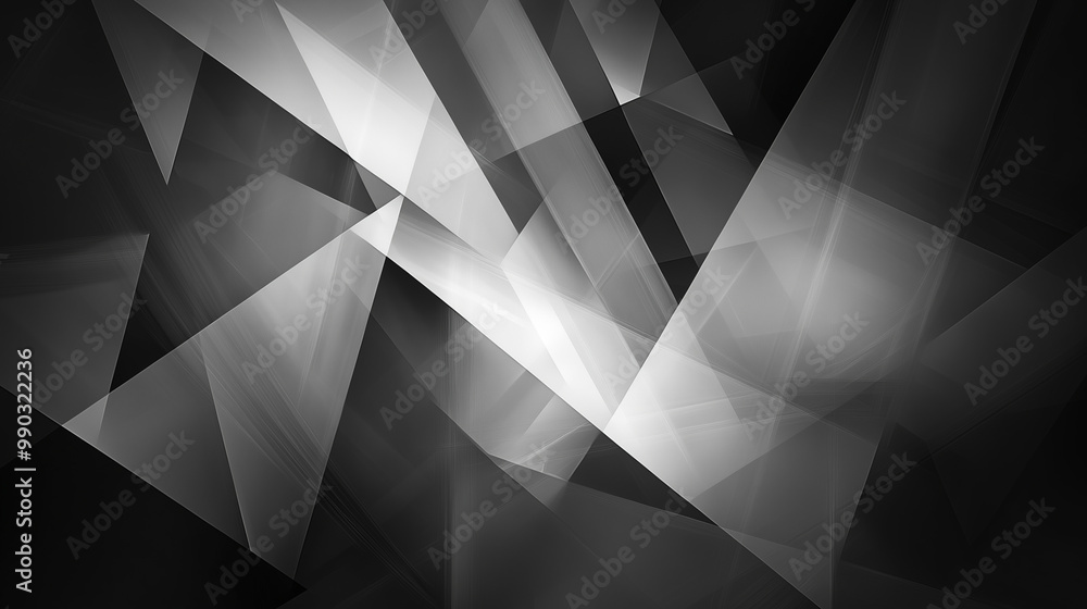 Modern abstract black background design with layers of textured white transparent material in triangle diamond and squares shapes in random geometric pattern. abstract. Illustrations
Modern abstract black background design with layers of textured white transparent material in triangle diamond and squares shapes in random geometric pattern. abstract. Illustrations