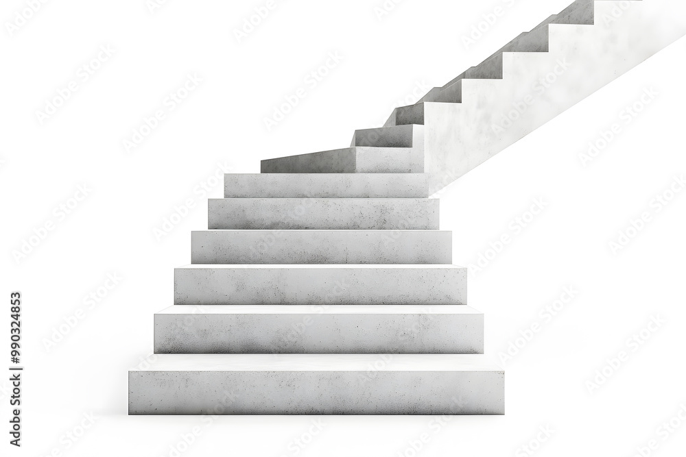3d model of white steps architecture staircase isolated on white background 3d model of white steps architecture staircase isolated on white background