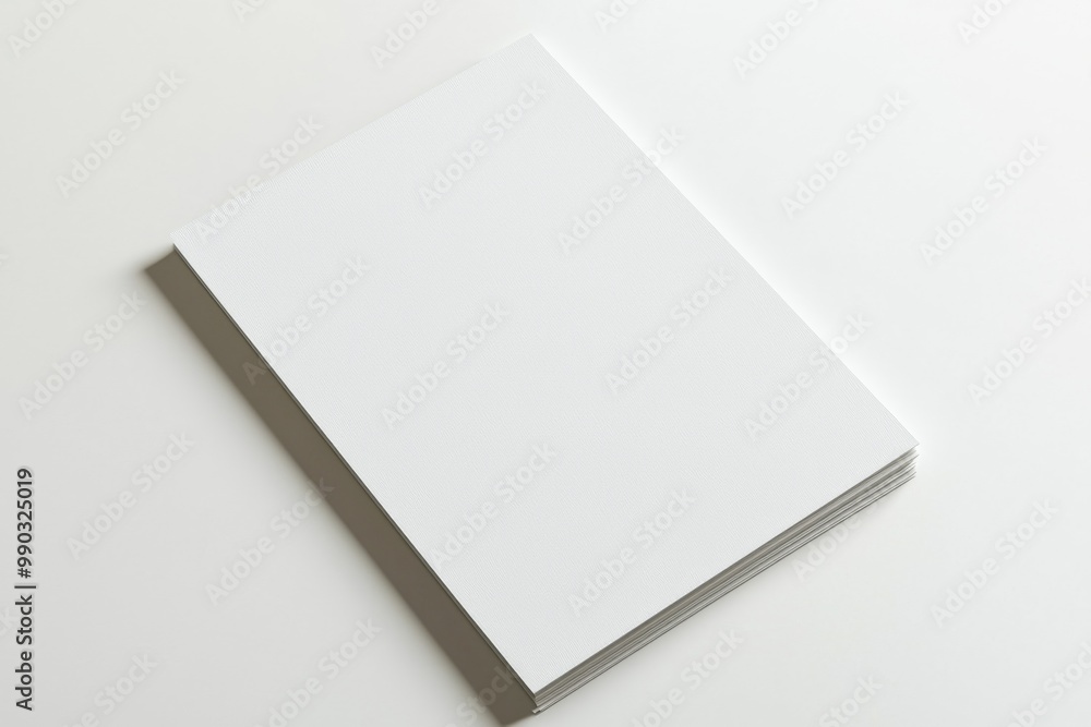 Paper A4 Mockup on White Background created with Generative AI Paper A4 Mockup on White Background created with Generative AI