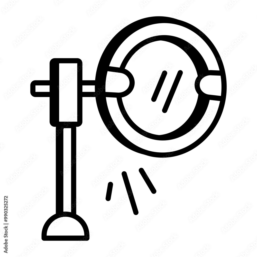 A line style icon of reflector A line style icon of reflector