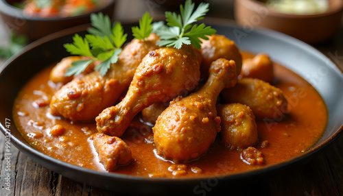 Rich Bhuna Chicken with Spicy Gravy