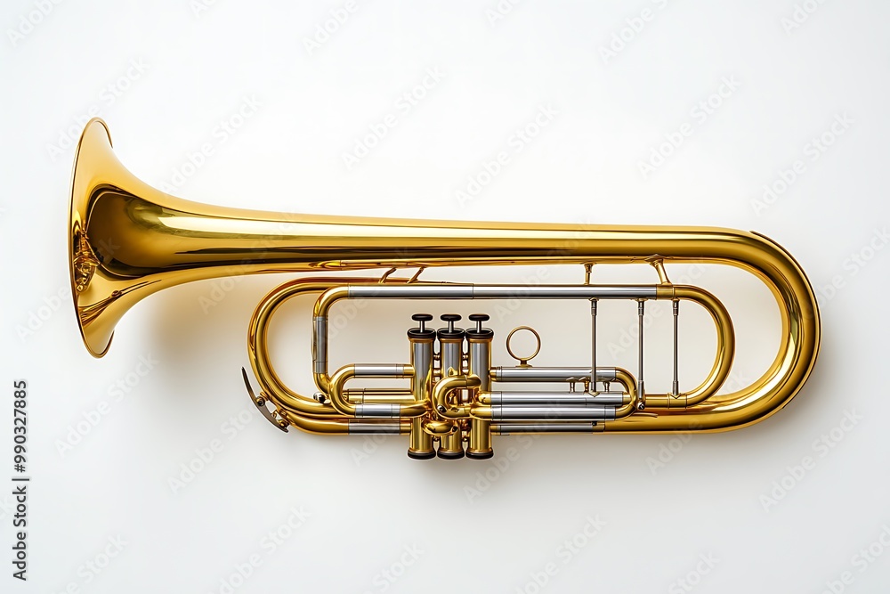 Naklejka premium Double French Horn isolated