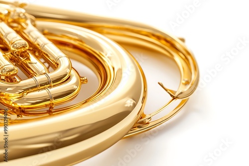 Flugelhorn isolated on white. trumpet.