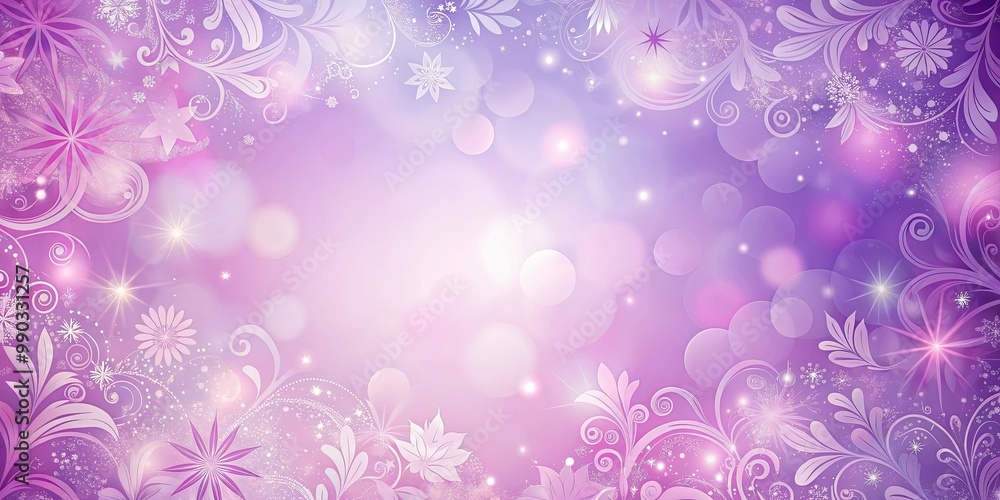 Abstract Floral Design With A Soft Pink And Purple Gradient And Bokeh Lights Abstract Floral Design With A Soft Pink And Purple Gradient And Bokeh Lights