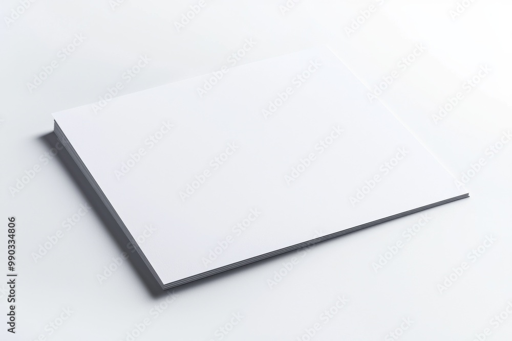 Paper A4 Mockup on White Background created with Generative AI Paper A4 Mockup on White Background created with Generative AI