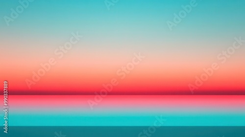 A softly blurred, grainy gradient artwork transitioning from cool blues to warm reds, creating a serene, calming effect