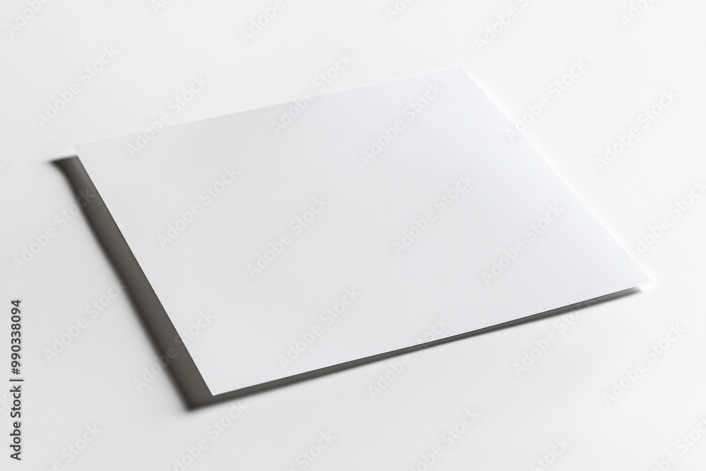 Paper A4 Mockup on White Background created with Generative AI