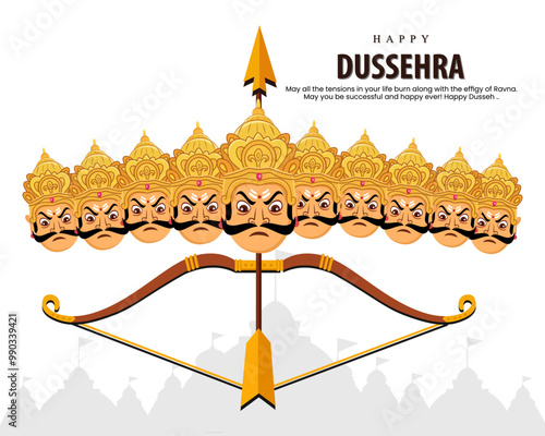 ravana with ten heads for vijayadashami happy dussehra festival of India