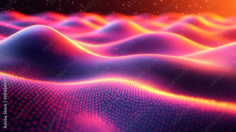 Abstract Digital Landscape with Vivid Colors Abstract Digital Landscape with Vivid Colors