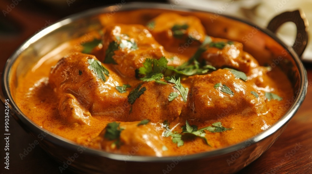 Close up of a delicious chicken tikka masala, an Indian dish. Close up of a delicious chicken tikka masala, an Indian dish.