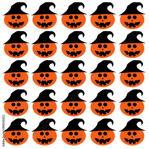PUMPKIN HEADS DESIGN PATTERN TEXTURE WALLART