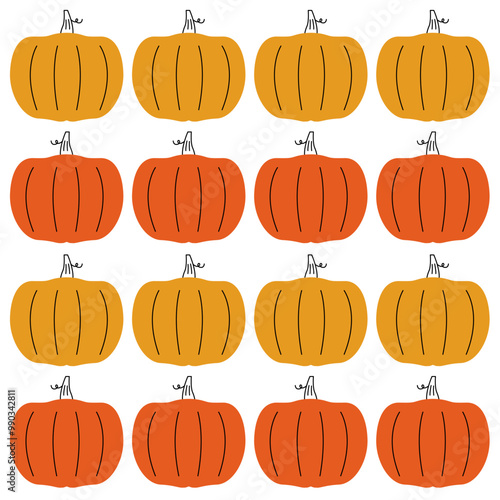 PUMPKIN HEADS DESIGN PATTERN TEXTURE WALLART