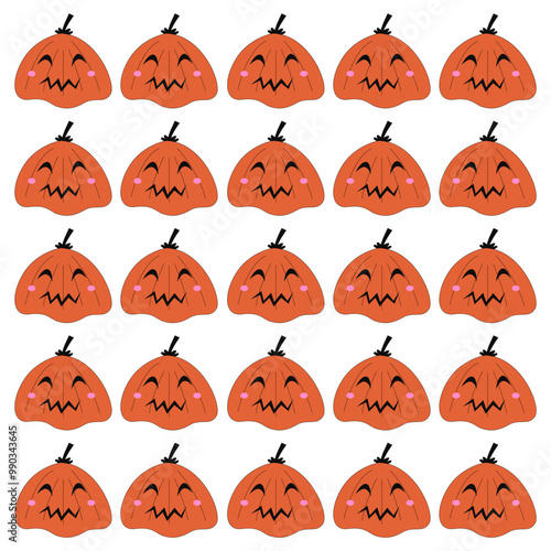 PUMPKIN HEADS DESIGN PATTERN TEXTURE WALLART